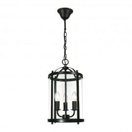 Lighting Inspiration-Manor Medium 3/LT Chain Pendant - Bronze / Chrome